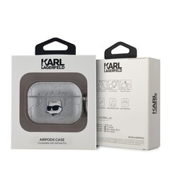 Karl Lagerfeld PU Embossed Choupette Head Case for AirPods Pro Silver цена и информация | Аксессуары для наушников | 220.lv