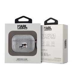 Karl Lagerfeld PU Embossed Karl and Choupette Heads Case for AirPods Pro Silver цена и информация | Аксессуары для наушников | 220.lv