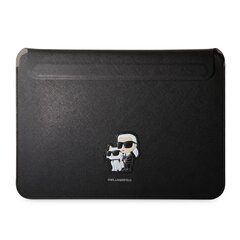 Karl Lagerfeld Saffiano Karl and Choupette NFT Computer Sleeve 13|14" Black KLCS14SAKCPMK цена и информация | Рюкзаки, сумки, чехлы для компьютеров | 220.lv