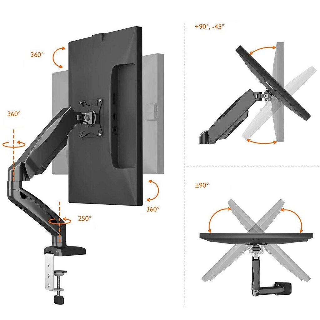 King Mount KG-1015 13 ″ -27 ″ цена и информация | Monitora turētāji | 220.lv