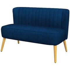 Dīvāns Homcom, 117x56,5x77 cm, zils cena un informācija | Dīvāni | 220.lv