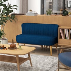 Dīvāns Homcom, 117x56,5x77 cm, zils cena un informācija | Dīvāni | 220.lv