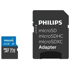 Philips MicroSDXC cena un informācija | Atmiņas kartes mobilajiem telefoniem | 220.lv