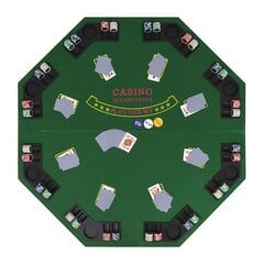 Salokāma pokera galda virsma vidaXL cena un informācija | Azartspēles, pokers | 220.lv