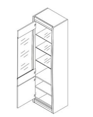 Vitrīna Liveo Forrest FR8, brūna cena un informācija | Vitrīnas, bufetes | 220.lv