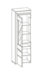 Vitrīna Liveo Irma IM6, balta cena un informācija | Vitrīnas, bufetes | 220.lv