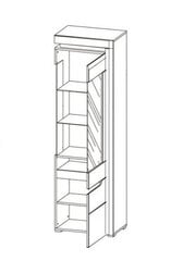 Vitrīna Liveo Irma IM7, balta/melna цена и информация | Витрины, серванты | 220.lv