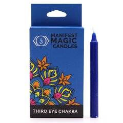 Sveces Manifest Magic Third Eye Chakra, 12 gab. cena un informācija | Sveces un svečturi | 220.lv