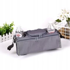 CHILD WALKER ORGANISER Holder Bottle Bag Double WIDE Grey цена и информация | Аксессуары для колясок | 220.lv