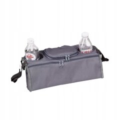 CHILD WALKER ORGANISER Holder Bottle Bag Double WIDE Grey цена и информация | Аксессуары для колясок | 220.lv