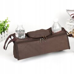 CHILDREN'S WALKER ORGANISER Holder Bottle Bag Double WIDE Brown цена и информация | Аксессуары для колясок | 220.lv