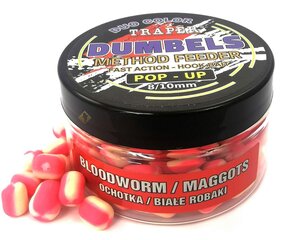 Ēsma TRAPER Dumbels duo color Pop-Up 8-10mm 30g joker/bloodworm cena un informācija | Vobleri, ēsmas, vizuļi | 220.lv