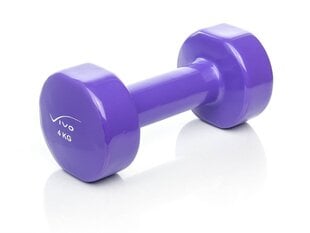 Vinyl covered Dumbbell 4 kg Purple - sold single цена и информация | Гантели, гири, штанги | 220.lv