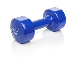 Vinyl covered Dumbbell 5 kg Dark Blue - sold single цена и информация | Гантели, гири, штанги | 220.lv