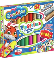 Plastilīns 24 krāsas, bambino cena un informācija | Kancelejas preces | 220.lv