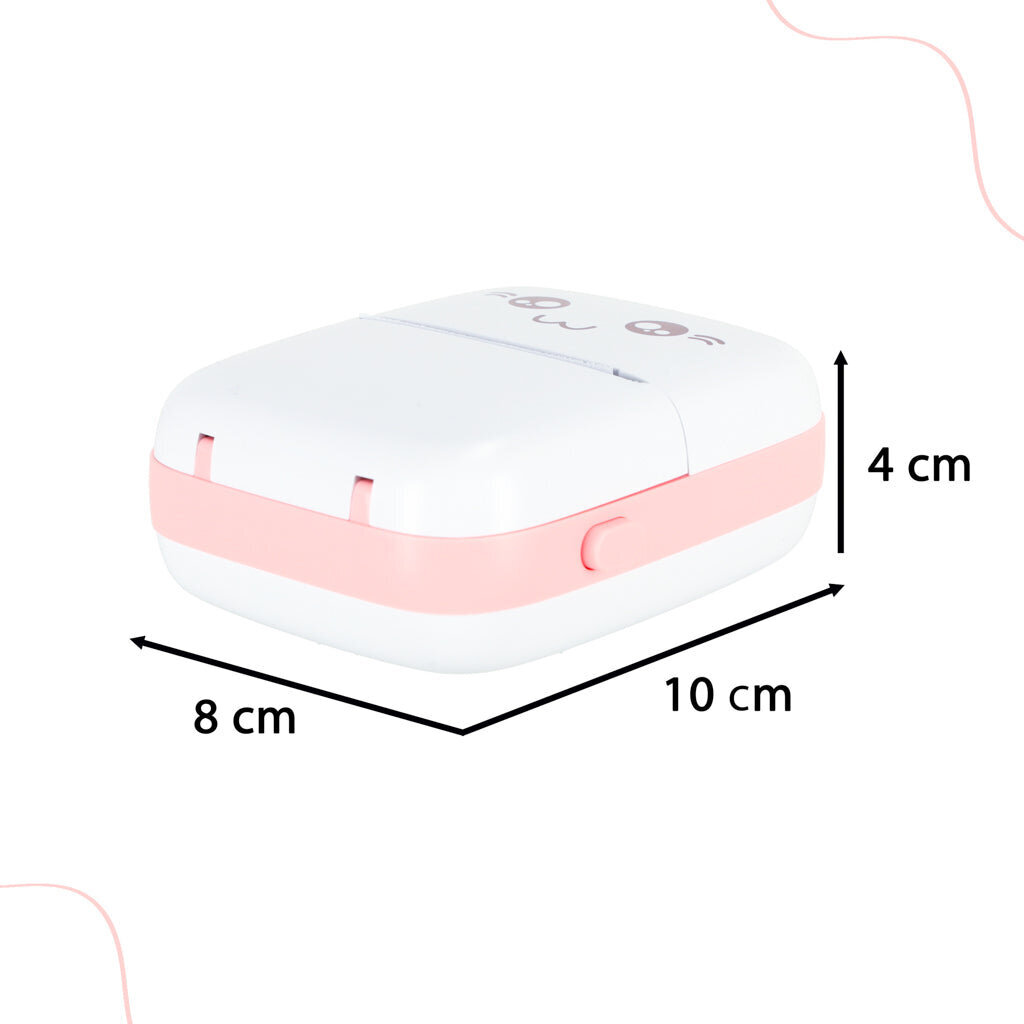 Mini termouzlīmju printeris + USB kabelis kaķu rozā ProLine cena un informācija | Portatīvo datoru dzesēšanas paliktņi un citi piederumi | 220.lv
