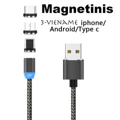 Magnētiskais USB uzlādes kabelis 3in1 StoreGD cena un informācija | Mobilie telefoni | 220.lv