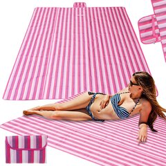 Adeluxe Waterproof Beach mat pludmales piknika sega 200x200cm rozā AquaLuxe cena un informācija | Piepūšamās rotaļlietas un pludmales preces | 220.lv