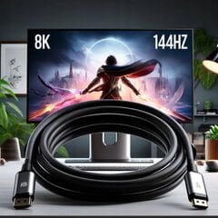 CO2 HDMI 2.1 КАБЕЛЬ HDMI HDR eARC FULL HD 4K 120HZ 8K 60HZ 10M цена и информация | Аксессуары для видеокамер | 220.lv