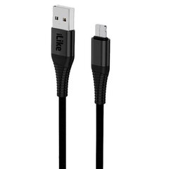 iLike ICM01 Izturīgs TPE USB uz Micro USB Universālais Lādētāja Kabelis 1m Melns cena un informācija | Savienotājkabeļi | 220.lv