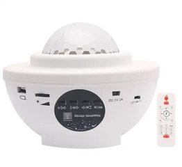 Звездный проектор Ночной светильник Bluetooth-динамик Белый  StoreGD цена и информация | Люстры | 220.lv