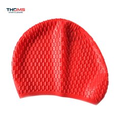 Silikona peldcepure THOMS SkyTrip Red, unisex cena un informācija | Peldcepures | 220.lv