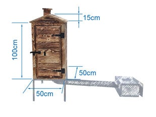 ДЕРЕВЯННАЯ КОПТИЛЬНЯ  'PREMIUM-100' (30x30x35cm) цена и информация | Коптильни, аксессуары | 220.lv