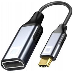 CO2 АДАПТЕР USB-C DISPLAY PORT 1.4 КАБЕЛЬНЫЙ АДАПТЕР USB TYPE C DP 8K 60HZ цена и информация | Адаптеры и USB разветвители | 220.lv