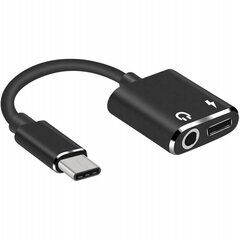 CO2 АДАПТЕР USB-C МИНИДЖЕК 3,5 ММ АДАПТЕР AUX КАБЕЛЬ ДЛЯ SAMSUNG APPLE С DAC цена и информация | Адаптеры и USB разветвители | 220.lv