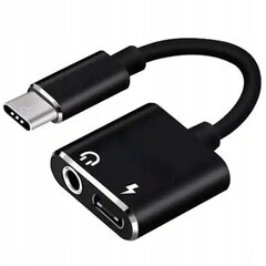 CO2 АДАПТЕР USB-C МИНИДЖЕК 3,5 ММ АДАПТЕР AUX КАБЕЛЬ ДЛЯ SAMSUNG APPLE С DAC цена и информация | Адаптеры и USB разветвители | 220.lv