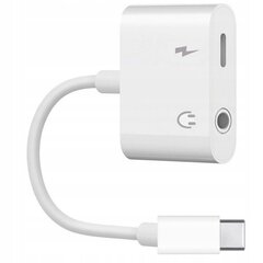 CO2 АДАПТЕР USB-C МИНИДЖЕК 3,5 ММ АДАПТЕР AUX КАБЕЛЬ ДЛЯ SAMSUNG APPLE С DAC цена и информация | Адаптеры и USB разветвители | 220.lv