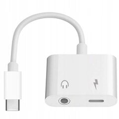 CO2 АДАПТЕР USB-C МИНИДЖЕК 3,5 ММ АДАПТЕР AUX КАБЕЛЬ ДЛЯ SAMSUNG APPLE С DAC цена и информация | Адаптеры и USB разветвители | 220.lv