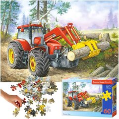 Puzzle traktors 60 daļas, Castorland cena un informācija | Puzles, 3D puzles | 220.lv