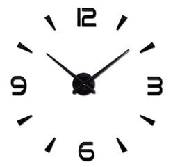 Sienas pulkstenis liels 80-120cm melns 4 cipari LuxureWallClock cena un informācija | Pulksteņi | 220.lv