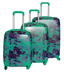 AlezaR Floreale koferu komplekts ceriņi 3 gab cena un informācija | Koferi, ceļojumu somas | 220.lv