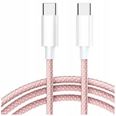 CO2 LĀDĒTĀJA KABELIS USB-C ĀTRAI UZLĀDEI USB C TIPA IPHONE 15 1M ROZĀ KRĀSĀ cena un informācija | Savienotājkabeļi | 220.lv