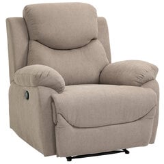 Atzveltnes krēsls Homcom Relax, bēšs cena un informācija | Atpūtas krēsli | 220.lv