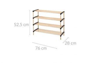 Apavu plaukts Storagesolutions, 76x28x52,5cm, brūns цена и информация | Полки для обуви, банкетки | 220.lv