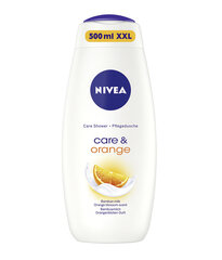 Dušas želeja Nivea Care & Orange, 500 ml, 6gab. cena un informācija | Dušas želejas, eļļas | 220.lv