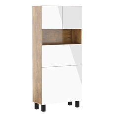 AKL Furniture izvelkamais grāmatu skapis ar rakstāmgaldu Homi, balts цена и информация | Компьютерные, письменные столы | 220.lv