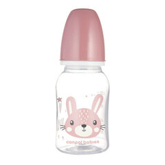 Pudelīte ar šauru kaklu Canpol Cute Animals 11/851, rozā, 120 ml цена и информация | Бутылочки и аксессуары | 220.lv