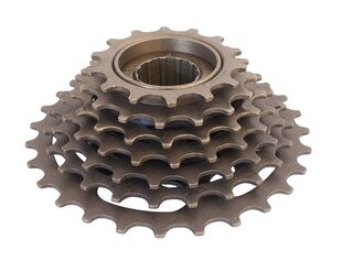 7 ātrumu brīvgaitas kasete 14-28 T index Brown Bicycle Freewheel cena un informācija | Citas velosipēdu rezerves daļas | 220.lv