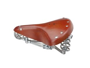 Retro Bicycle Saddle Selle Mio PILATANI Leather Brown цена и информация | Седла для велосипедов и чехлы на сиденья | 220.lv