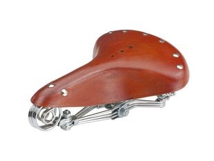 Retro Bicycle Saddle Selle Mio PILATANI Leather Brown цена и информация | Седла для велосипедов и чехлы на сиденья | 220.lv