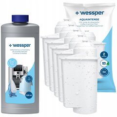 Wessper komplekts: 5x ūdens filtrs Siemens EQ sērijas kafijas automātiem + atkaļķotājs cena un informācija | Kafijas automātu piederumi | 220.lv