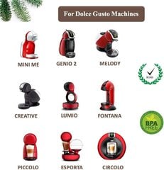 COOASSIT Atkārtoti lietojamās Dolce Gusto kafijas kapsulas, 3 gab. cena un informācija | Kafijas automātu piederumi | 220.lv