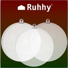 Ruhhy caurspīdīgi burbuļi 10 cm - 5gab komplektā. 22276 cena un informācija | Ziemassvētku dekorācijas | 220.lv
