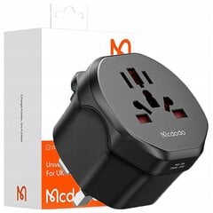 MCDODO UNIVERSĀLAIS CEĻOJUMA ADAPTERIS NO UK UZ EU US UK AU CN 2500W cena un informācija | Adapteri un USB centrmezgli | 220.lv