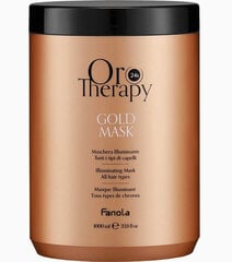 Fanola Oro Therapy 24k zelta maska Maska visiem matu tipiem 1000 ml cena un informācija | Matu kondicionieri, balzāmi | 220.lv