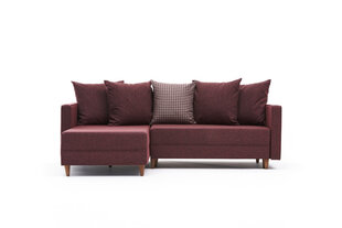 Stūra dīvāns-gulta Aydam Left, sarkana цена и информация | Угловые диваны | 220.lv